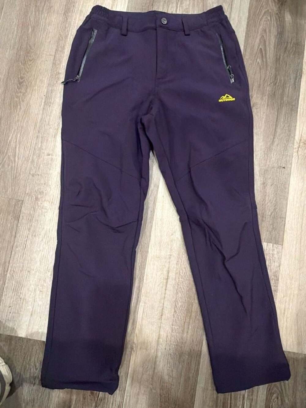 Magcomsen Outdoor Fleece Lined Pants Size L Purple Softshell Hiking
